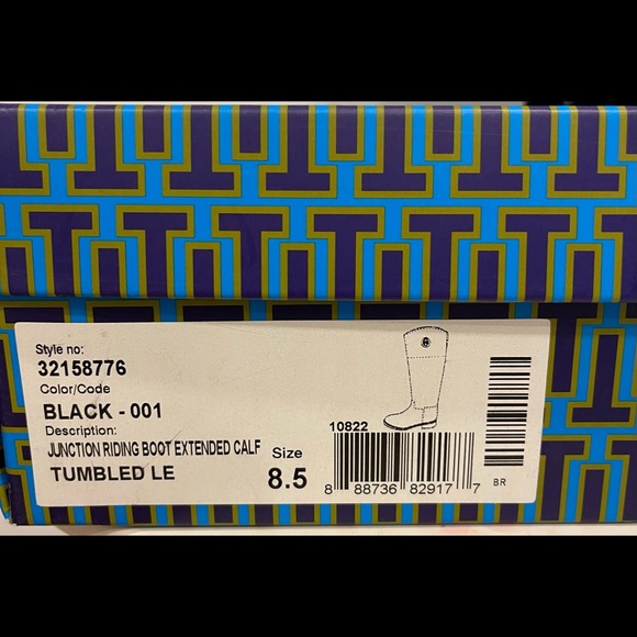 Tory Burch woman junction riding boot extended calf 8.5 - Picture 8 of 8